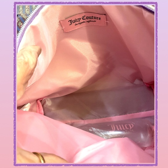 Juicy Couture Iridescent Pink Cosmetic Bag••12 x 8 x 5 - Picture 3 of 4